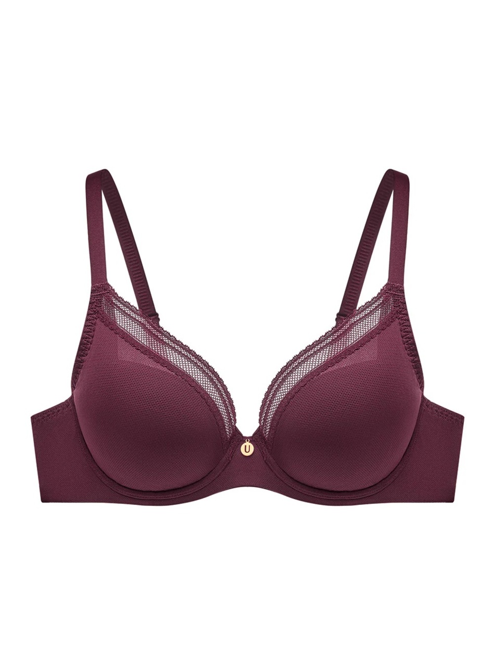 Burgundy Understance Annette Smooth FlexWire Plunge Bra 30B